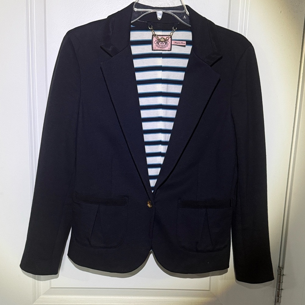 Vintage Juicy Couture Navy Blazer with Gold Buttons